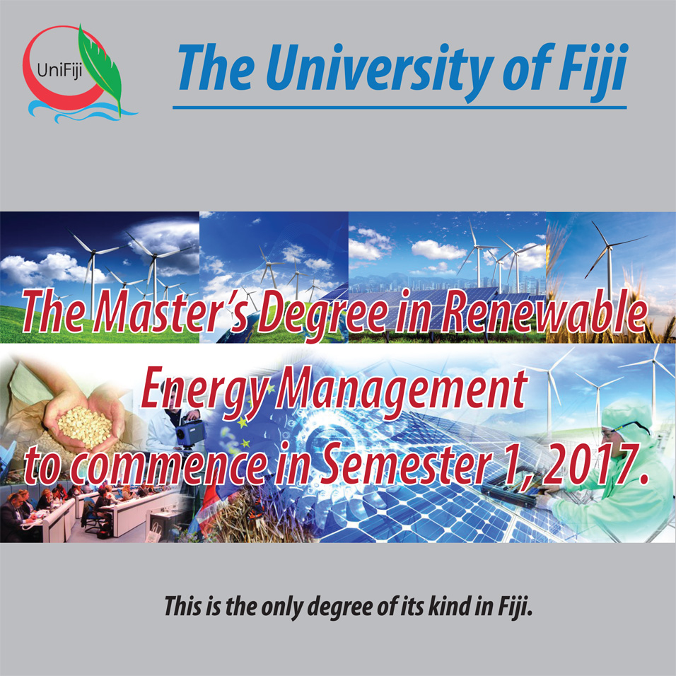 The Master’s Degree in Renewable Energy Management to commence in